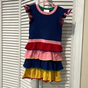 Hanna Andersson multicolored dress, size 4, used, great condition